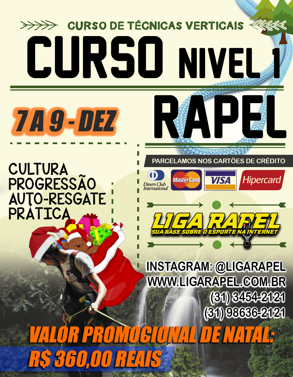 rapel rappel curso de rapel em bh minas gerais catas altas aventura liga rapel