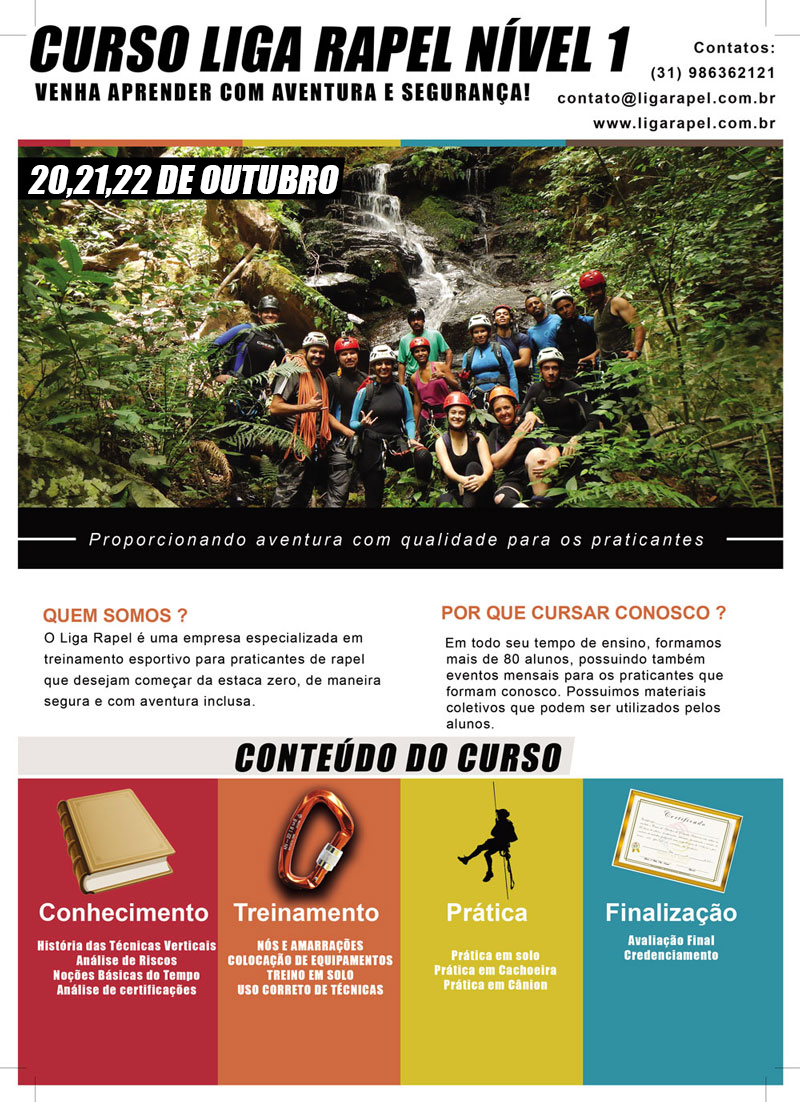 Curso N1 Liga Rapel – Autonomia ao praticante – Outubro Curso N1 Liga Rapel – Autonomia ao praticante – Outubro