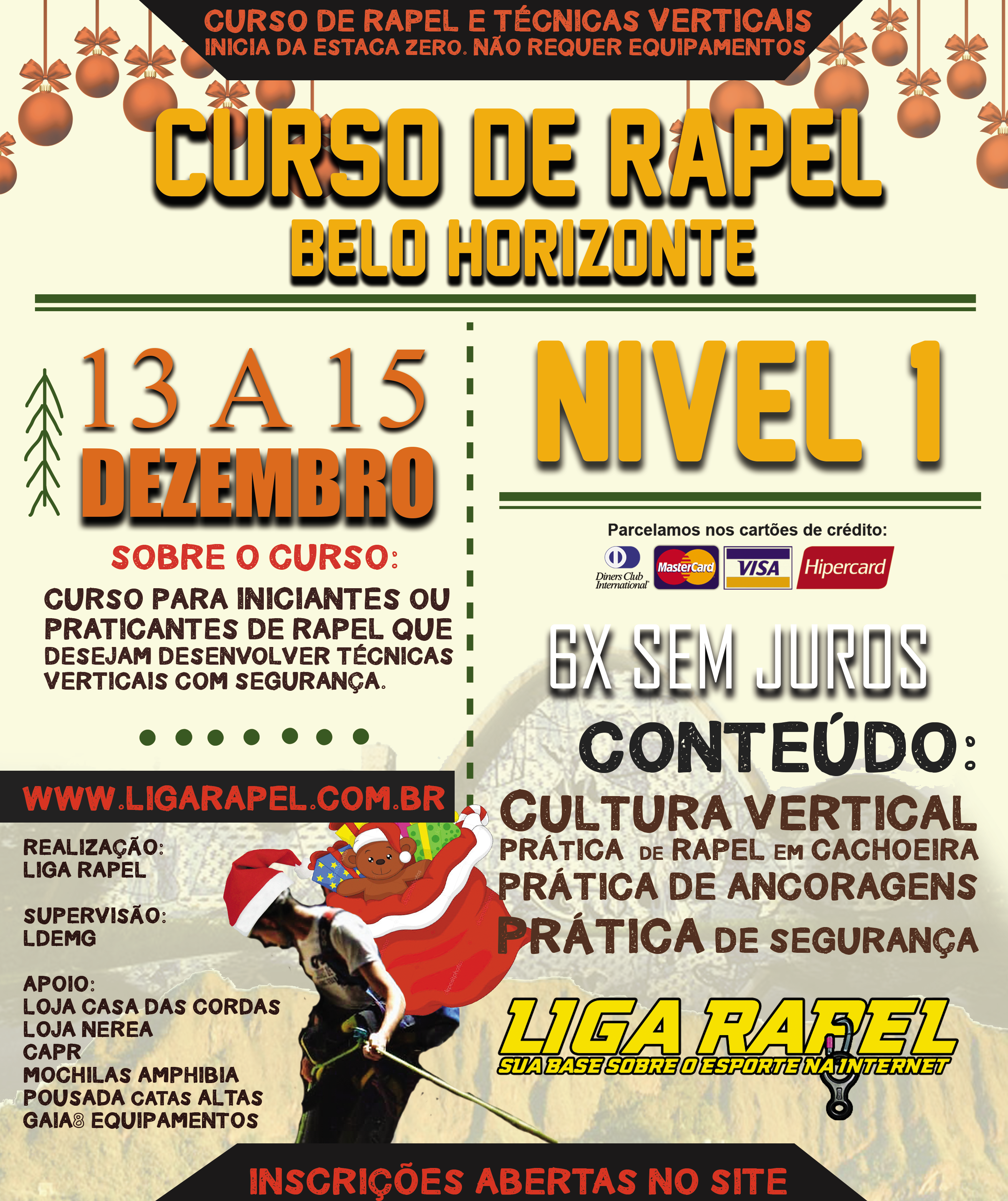 Curso de Rapel Nível 1 – Belo Horizonte Curso de Rapel Nível 1 – Belo Horizonte