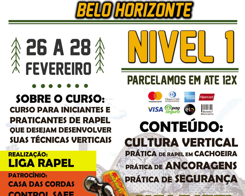 Curso de Rapel Nível 1 – Belo Horizonte Curso de Rapel Nível 1 – Belo Horizonte